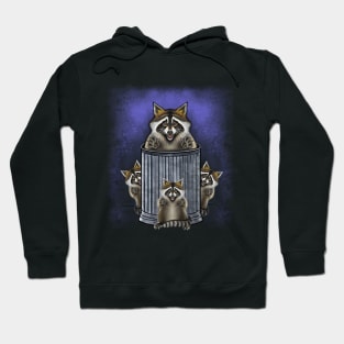 Trick or trash cute raccoons Halloween Hoodie